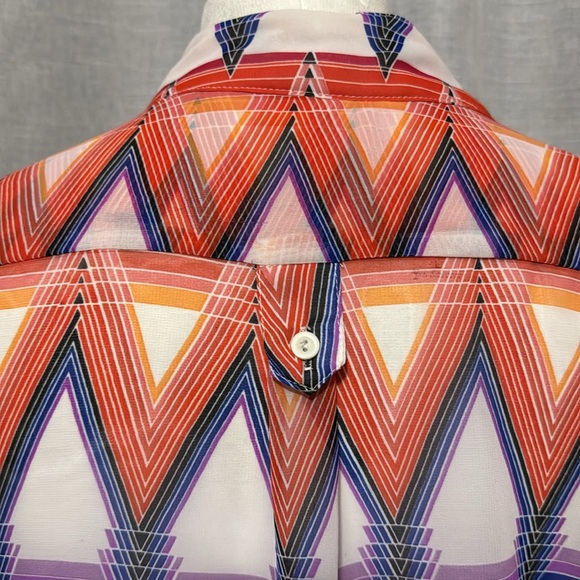 Boutique Style Blouse-3/4 Sleeve-V Neck Detail-Sz XS-PopOver Style-Polyester-EUC - Picture 10 of 14